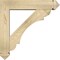 Ekena Millwork Olympic Arts and Crafts Rough Sawn Bracket w/ Offset Brace, Douglas Fir, 6"W x 26"D x 26"H BKT0604X26X26OLY03RDF - alternate 4